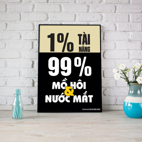 Tranh động lực: 1% tài năng, 99% mồ hôi và nước mắt