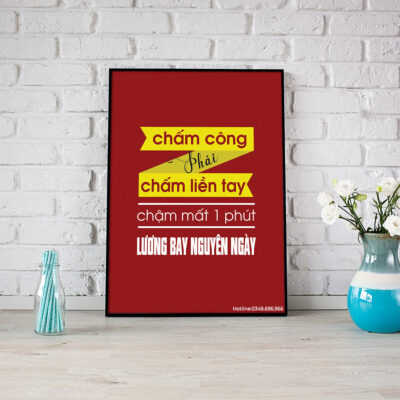 Tranh văn phòng: Chấm công phải chấm liền tay, chậm mất 1 phút lương bay nguyên ngày