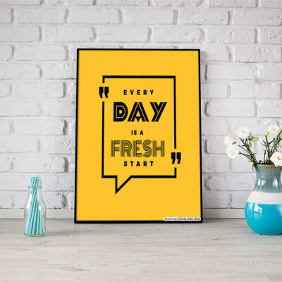 Every day is a fresh start