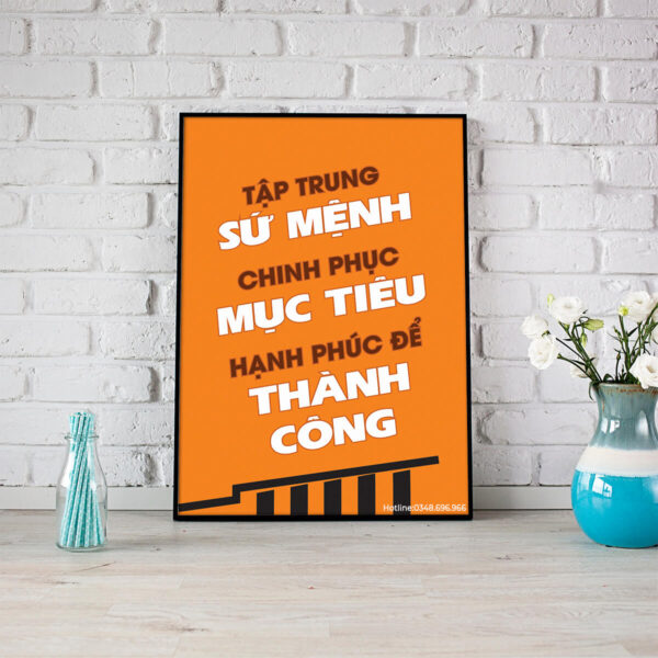 Tranh động lực: Tập trung sứ mệnh chinh phục mục tiêu hạnh phúc để thành công