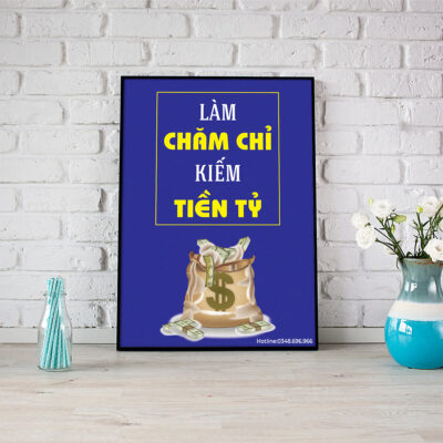 Tranh văn phòng: Làm chăm chỉ kiếm tiền tỷ