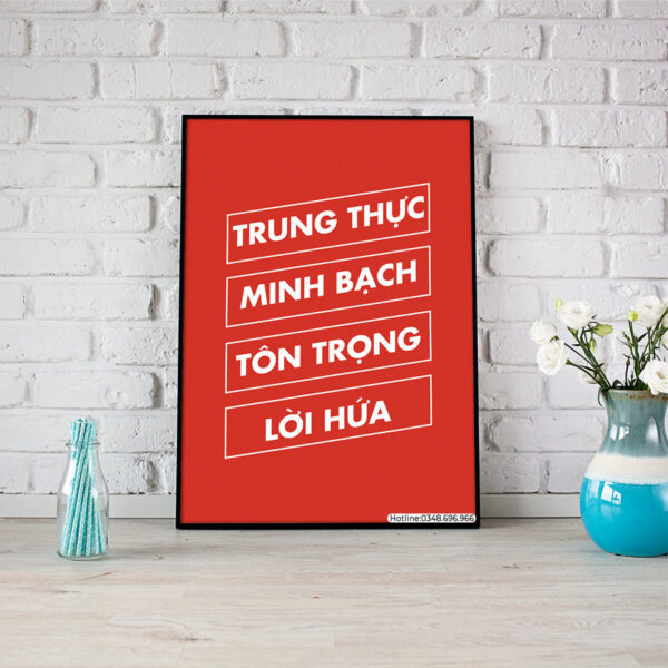 Trung thực minh bạch tôn trọng lời hứa