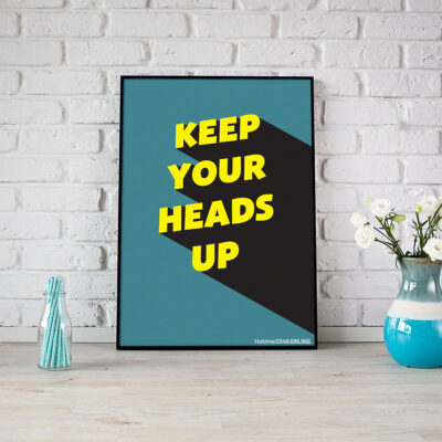 Tranh động lực tiếng Anh: Keep your heads up