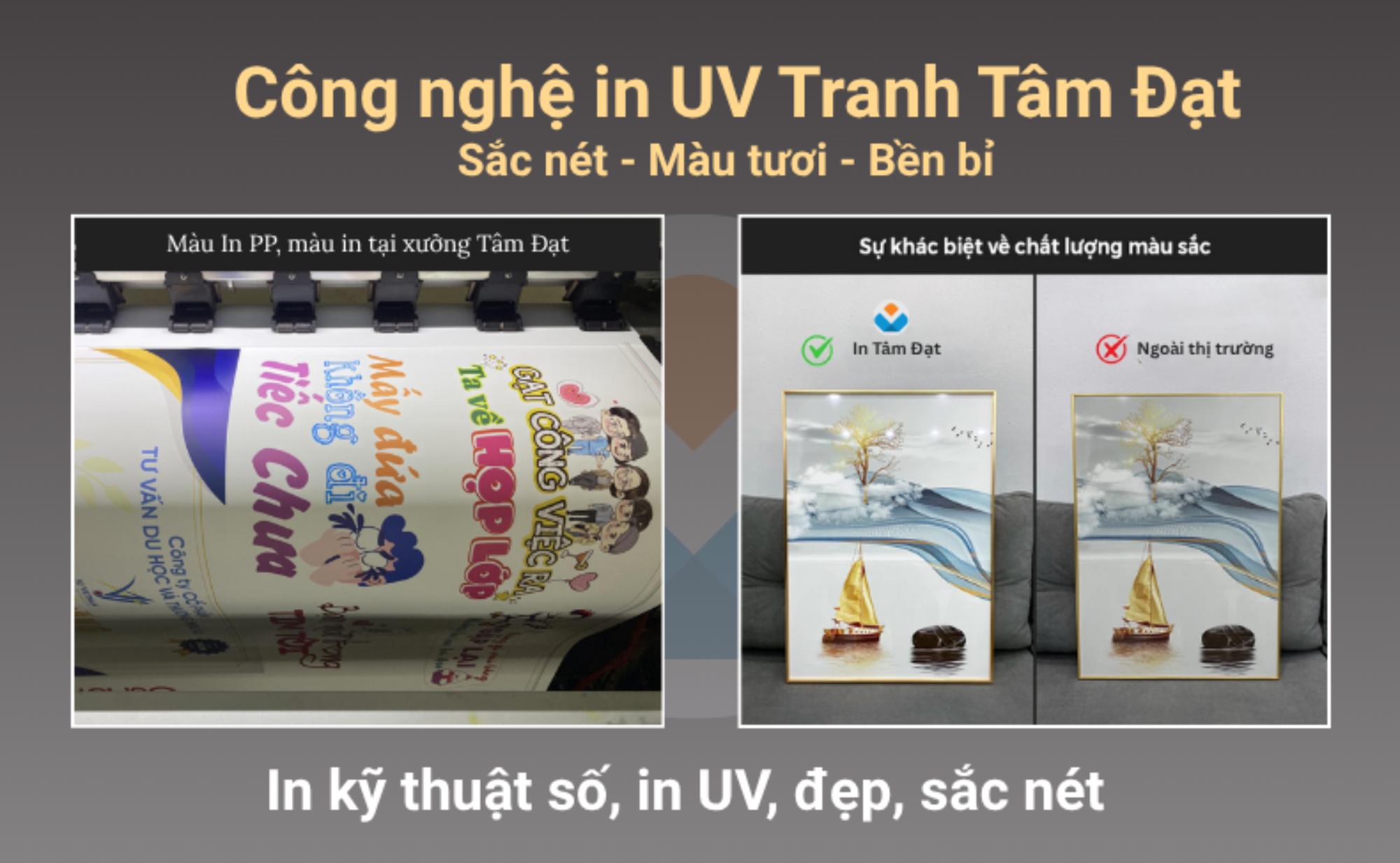 Công nghệ in UV Tranh Tâm Đạt