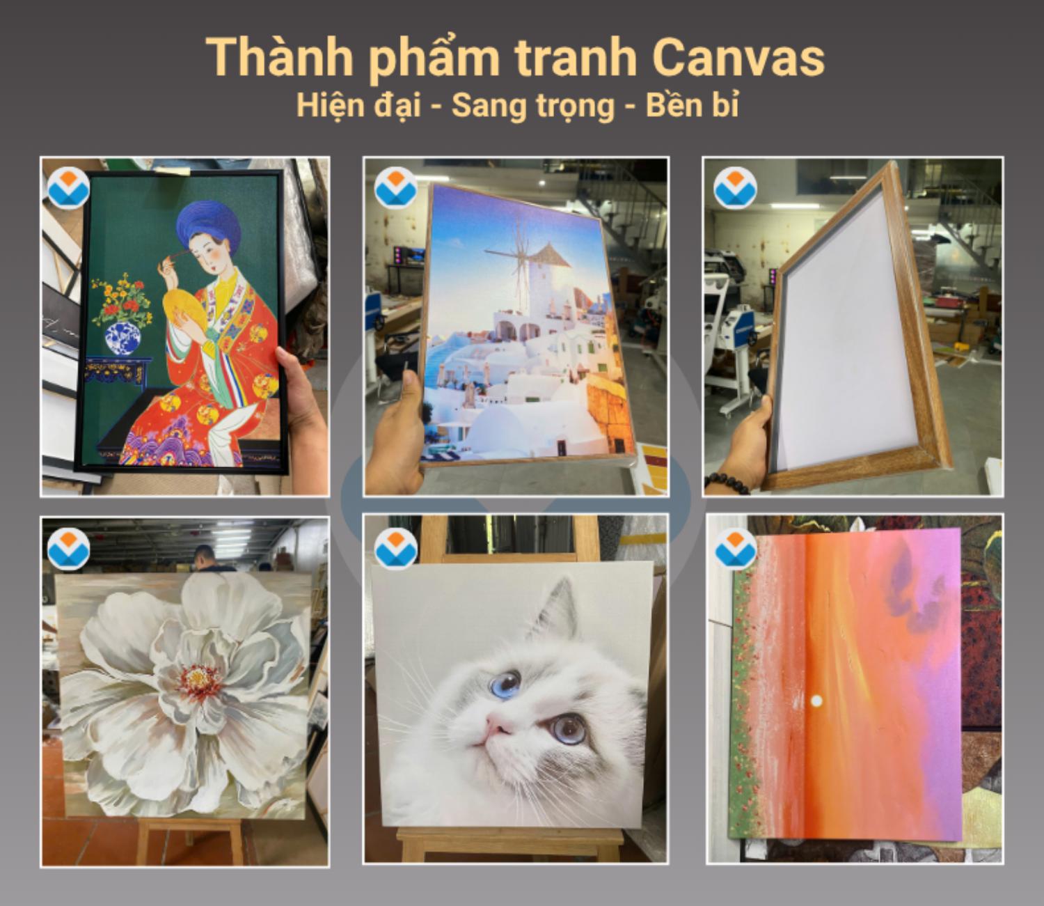Thành phẩm tranh canvas