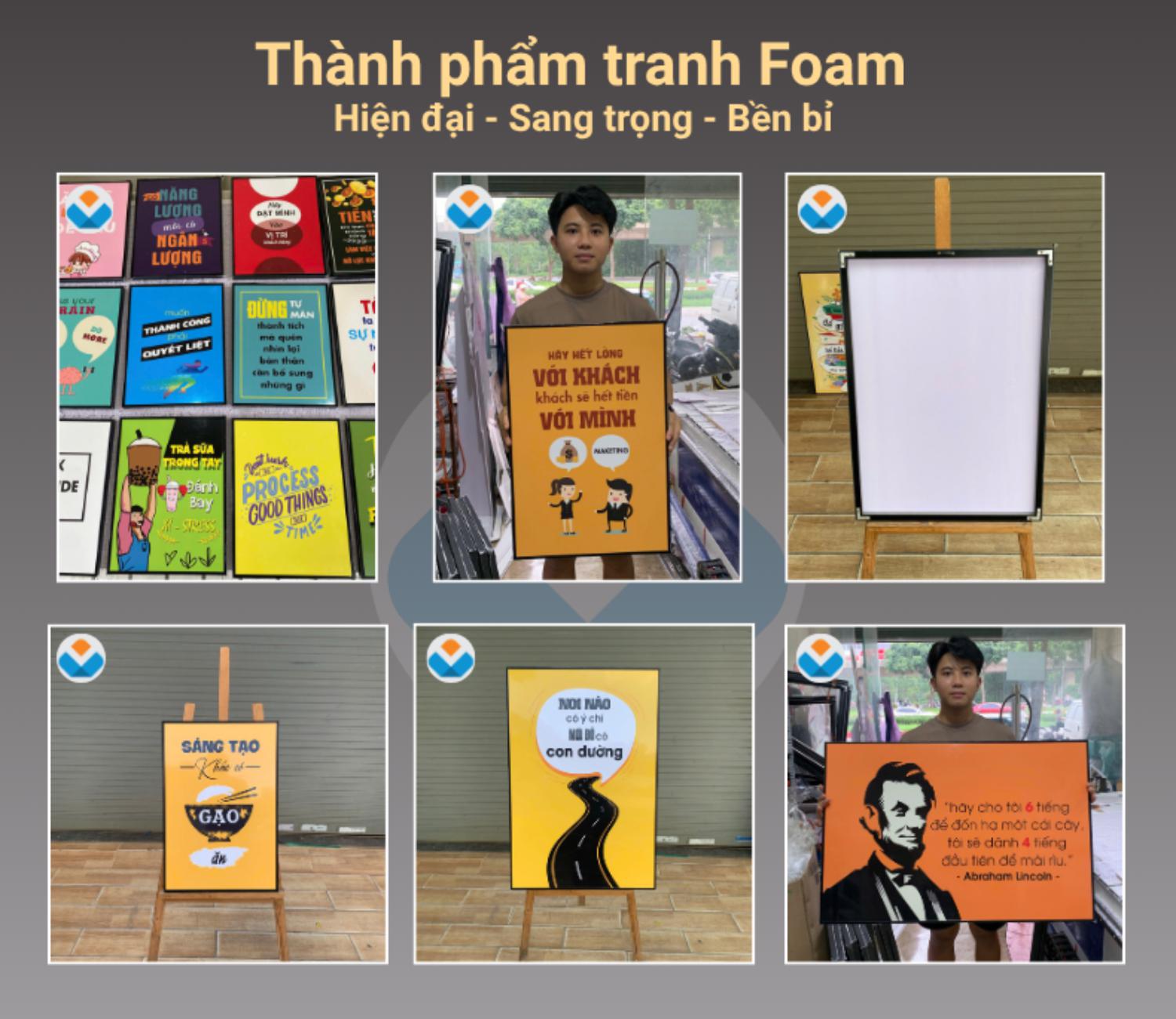 Thành phẩm tranh foam