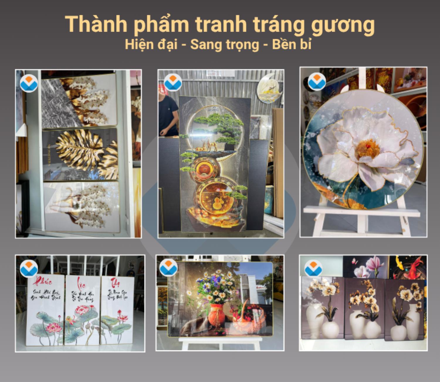 Thành phẩm Tranh Tráng Gương
