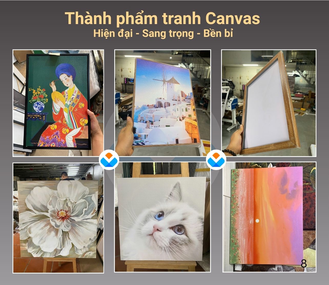 Thành phẩm tranh canvas